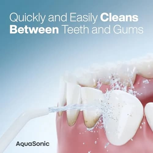 Aquasonic Aqua Flosser Cordless Rechargeable Water Flosser 5 Piece Set | Deep Clean Oral Irrigator for Braces & Travel thumbnail 3