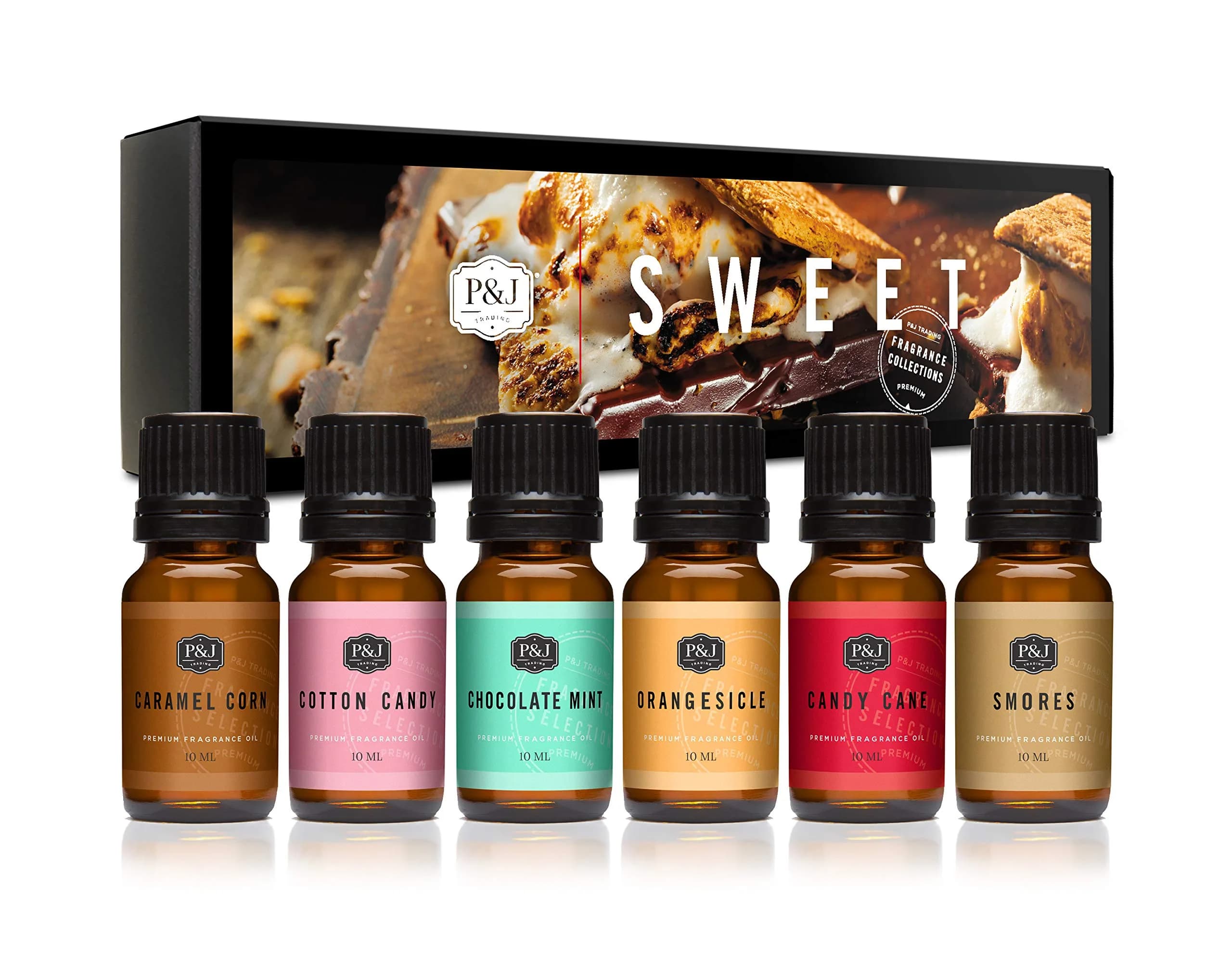 P&J Trading Sweet Set Fragrance Oils for Diffusers, Candle & Soap Making (6 x 10ml Bottles)