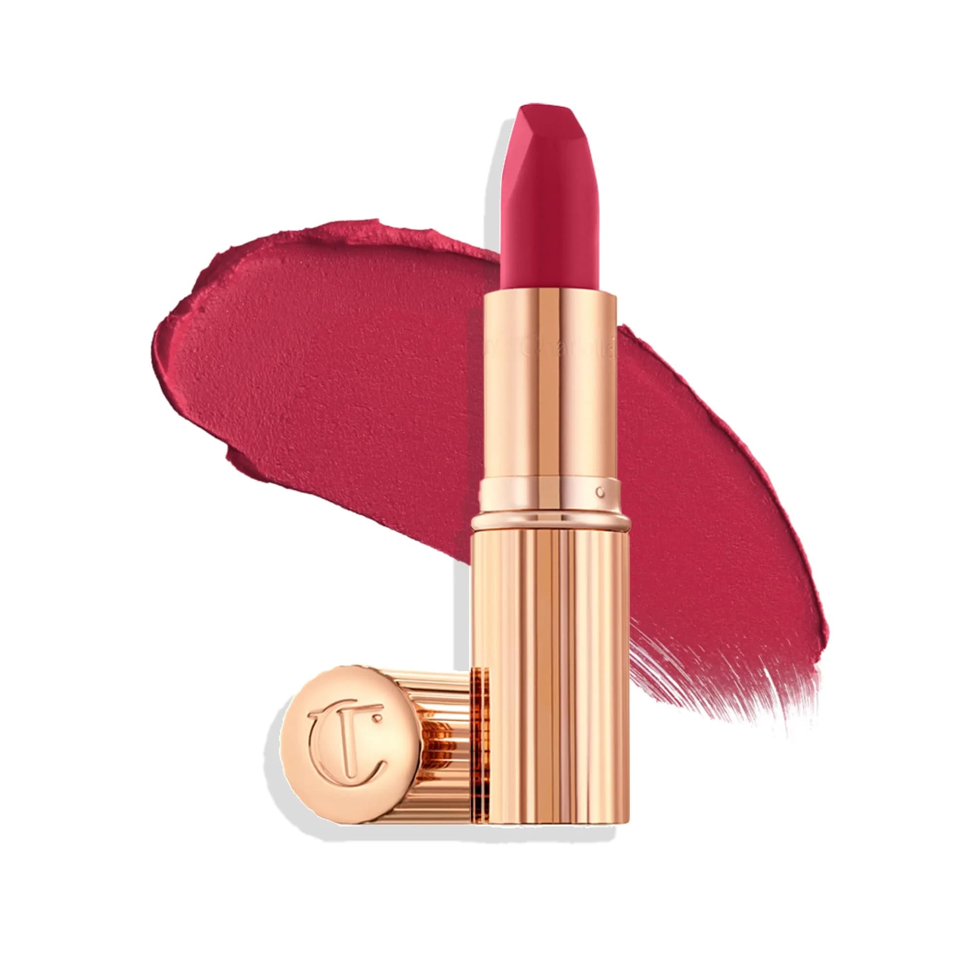 Charlotte Tilbury Matte Revolution Lipstick Pillow Talk Medium | Long Lasting, Hydrating, Matte Finish — The Queen - rosy pink