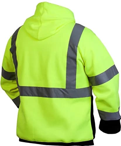 Pyramex Safety Pullover Sweatshirt With Black Bottom Hi Vis Lime, Extra Large | ANSI 107-2020 Type R Class 3 Rated thumbnail 2