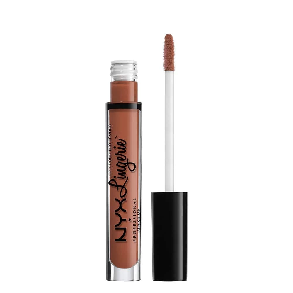 NYX PROFESSIONAL MAKEUP Lip Lingerie Matte Liquid Lipstick in Seduction (Red Orange) - 3.4ml