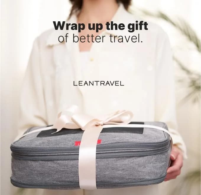 LeanTravel Premium Compression Packing Cubes 3-Pack Grey | Luggage Organizer Bags with Double Zipper & Breathable Mesh Panel thumbnail 11