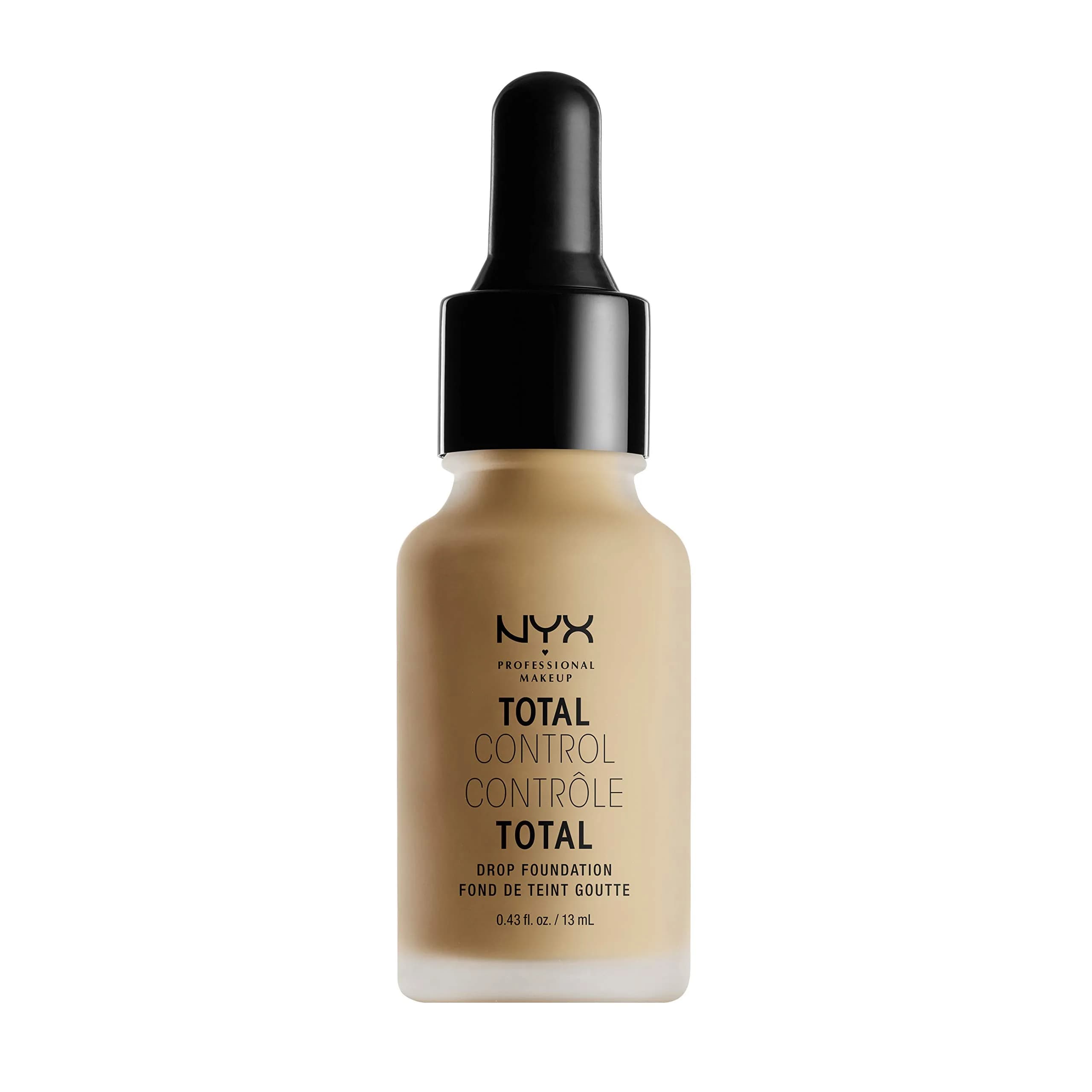 NYX PROFESSIONAL MAKEUP Total Control Drop Foundation True Beige 13ml (0.43 Fl Oz) | Soft Matte Finish — Buff Tan