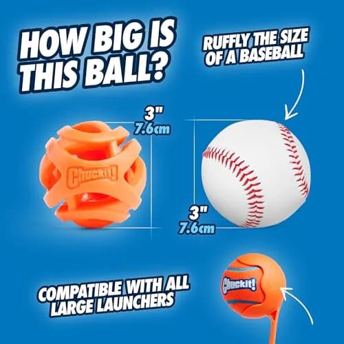Chuckit! Air Fetch Dog Ball, Large 3in | Breathable, Durable & Compatible with Launchers thumbnail 3