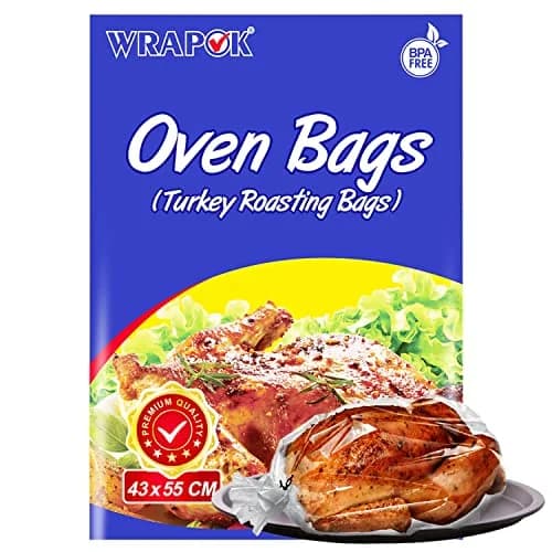 WRAPOK Oven Cooking Turkey Bags - Large Size, No Mess for Chicken, Meat, Seafood, Vegetables (17 x 21.5 Inch) thumbnail 1
