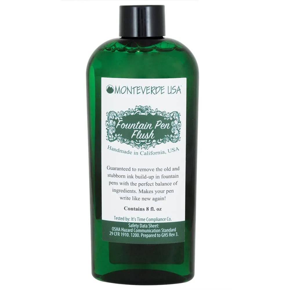 Monteverde Fountain Pen Cleaner 8 Fl Oz | Removes Build-Up & Restores Ink Flow