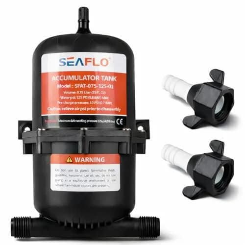 SEAFLO 0.75L (23.5 oz) Accumulator Tank | Reduces Pump Cycling & Smooths Flow for RV & Off-Grid thumbnail 1