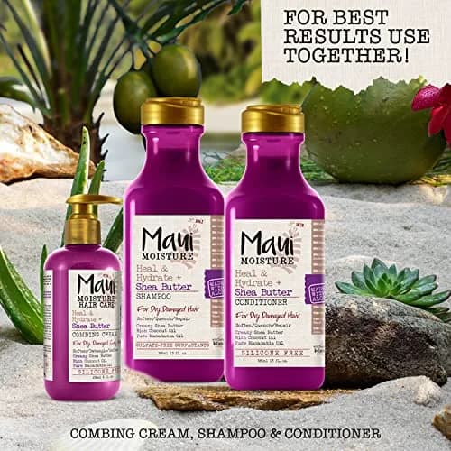 Maui Moisture Heal & Hydrate Shea Butter Hair Mask & Leave-In Conditioner 355ml (12 Ounce) | Vegan, Silicone & Sulfate-Free for Curls thumbnail 8
