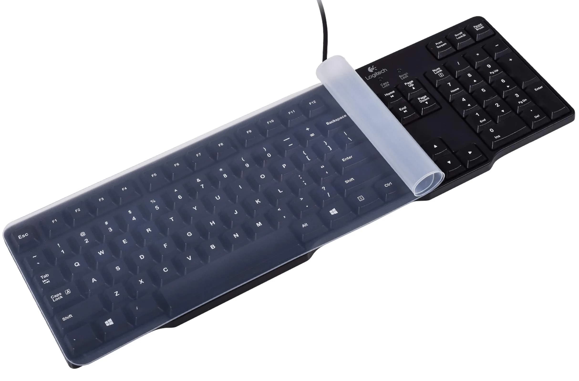CaseBuy Universal Desktop Keyboard Protector Skin 44.5cm x 14cm | Protects Against Spills & Dust — Clear