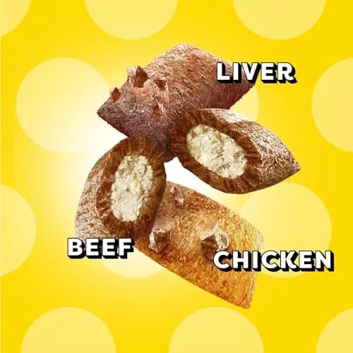 Temptations MixUps Crunchy and Soft Cat Treats, Backyard Cookout Flavor, 850g (30 oz) | Cats Love the Trifecta of Chicken, Liver & Beef thumbnail 3