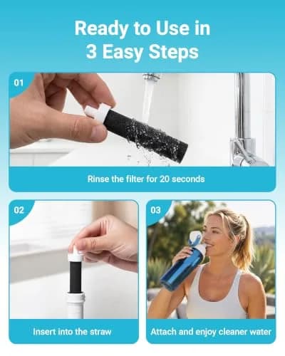AQUA CREST Water Bottle Filter Replacement for Brita® BB06 | 4 Pack | Reduces Chlorine & Odor thumbnail 6