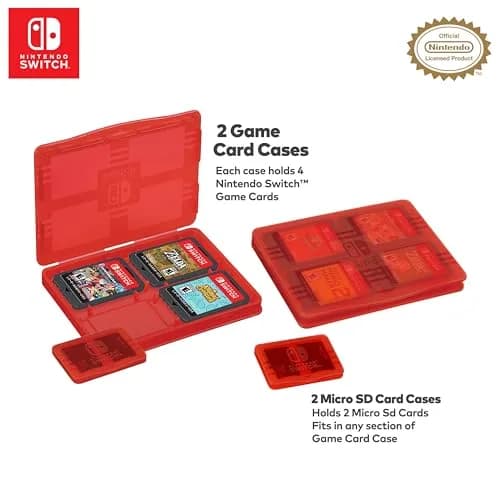 Game Traveler Deluxe Licensed Travel Case for Nintendo Switch OLED, Switch & Lite | Black Ballistic Nylon with Stand & 8 Game Slots thumbnail 7