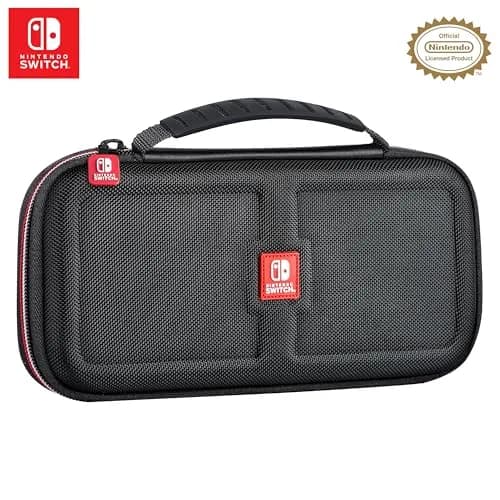 Game Traveler Deluxe Licensed Travel Case for Nintendo Switch OLED, Switch & Lite | Black Ballistic Nylon with Stand & 8 Game Slots thumbnail 2