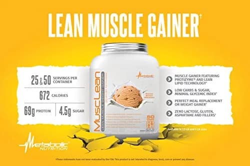 Metabolic Nutrition MuscLean Strawberry Milkshake Whey Protein Powder 1.13 kg (2.5 Pound) | Physician Formulated for Lean Muscle & Keto Diets thumbnail 3