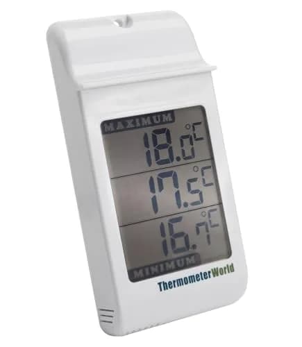 Thermometer World Digital Max Min Greenhouse Thermometer 180mm (7.1in) | Monitors Max & Min Temps for Gardens & Greenhouses thumbnail 1