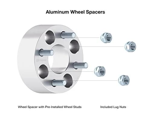 RockTrix 2 inch (50mm) Wheel Spacers Set of 2 | 4x101.6mm Bolt Pattern, 61.25mm Hub Bore, 1/2"x20 Studs thumbnail 5