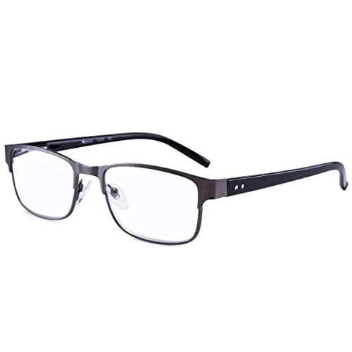 EYEGUARD Metal Deluxe Rectangular Reading Glasses 4.00 Diopters | Professional Look for Men thumbnail 2