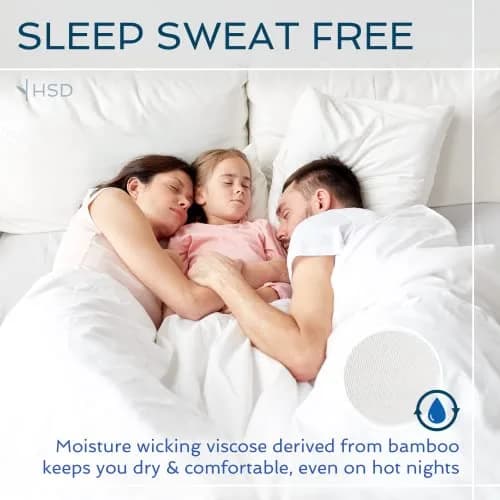 Hotel Sheets Direct White 4 Piece Bamboo Viscose Sheet Set Full Size | Cooling & Breathable Luxury Bedding thumbnail 5