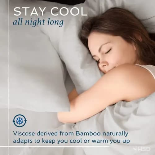 Hotel Sheets Direct White 4 Piece Bamboo Viscose Sheet Set Full Size | Cooling & Breathable Luxury Bedding thumbnail 3