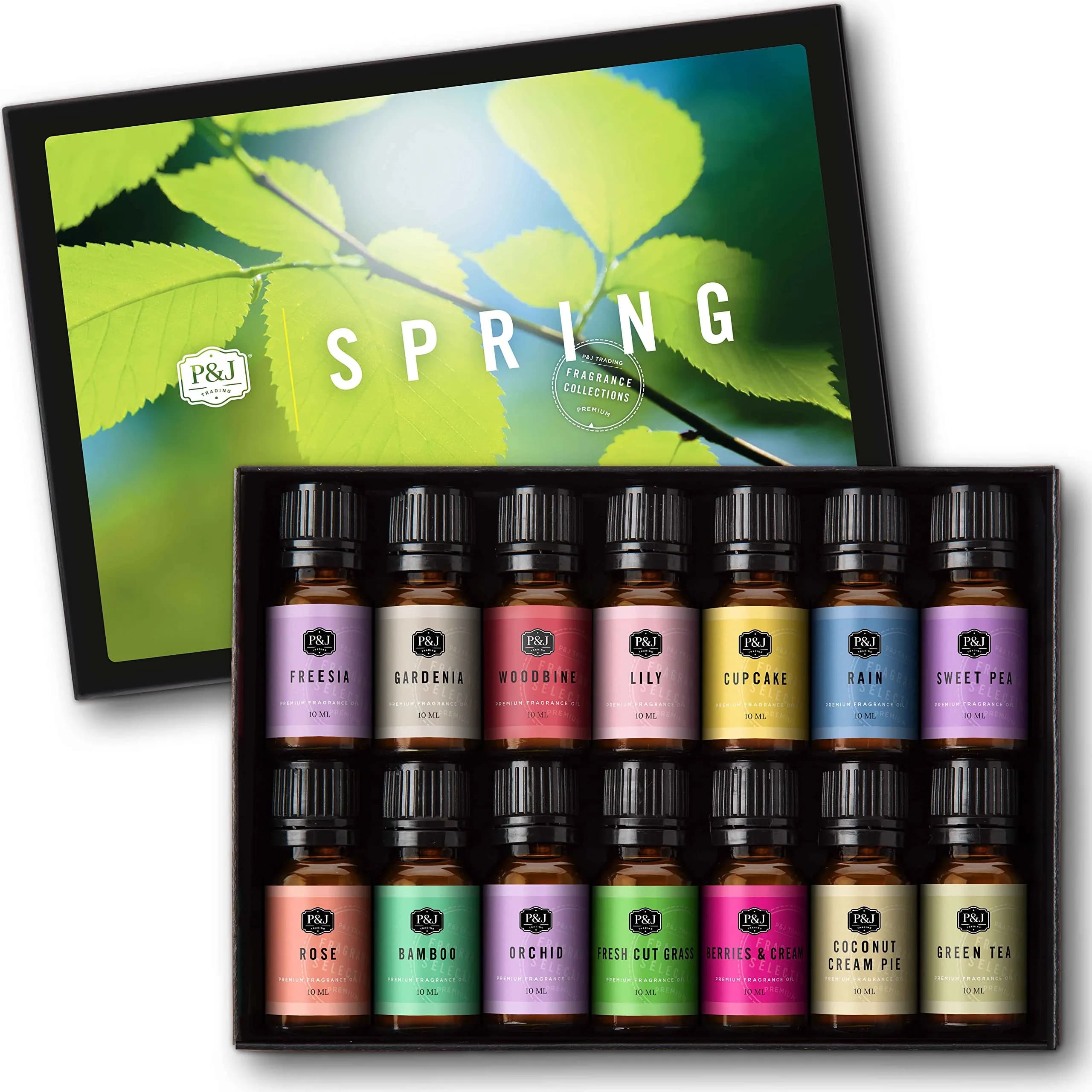 P&J Trading Spring Fragrance Oils Set - 14 x 10ml Bottles | USA Imported for Candle & Soap Making