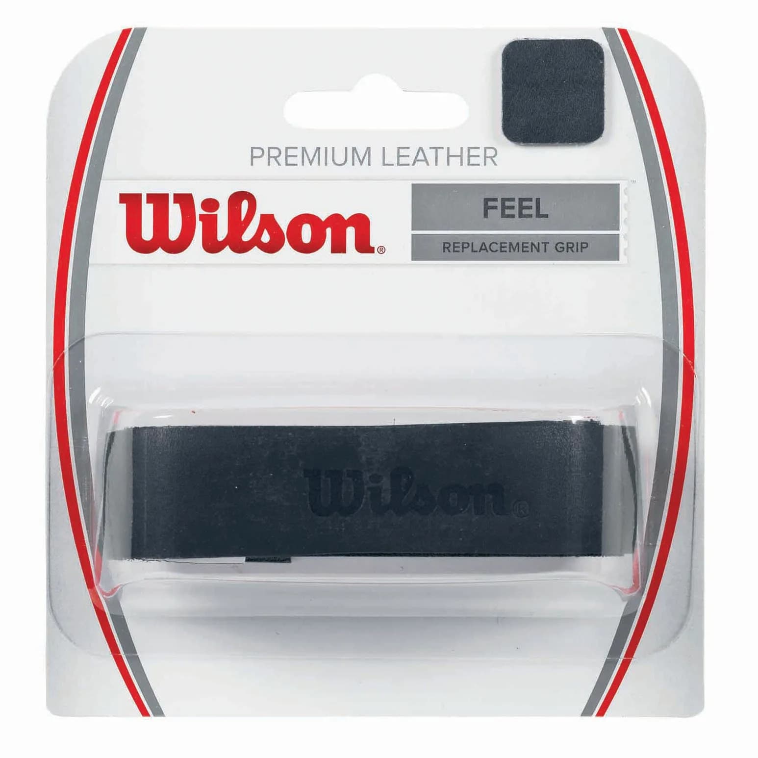 WILSON Leather Tennis Grip - Black, One Size | Premium Calfskin Feel — Black