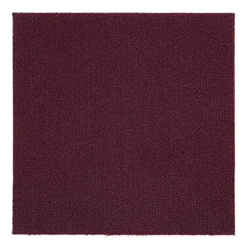 Achim Nexus Burgundy Self Adhesive Carpet Tiles 30.48cm x 30.48cm (12"x12") | Easy Peel & Stick Installation for Home & Office thumbnail 1