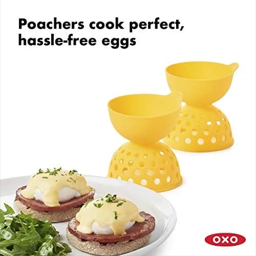 OXO Good Grips 2 Piece Silicone Egg Poaching Set | Perfect Poached Eggs Made Easy thumbnail 3