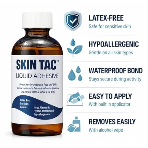 Torbot Skin Tac Liquid Adhesive 4 oz (118 ml) | Hypo-allergenic Barrier for Secure Adhesion thumbnail 2