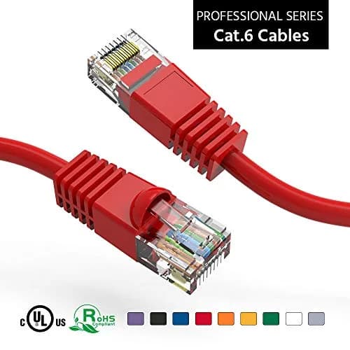 iMBAPrice Cat6 Ethernet Patch Cable 6 Inch Red 10-Pack | 10Gbps 550MHz Pure Copper thumbnail 3