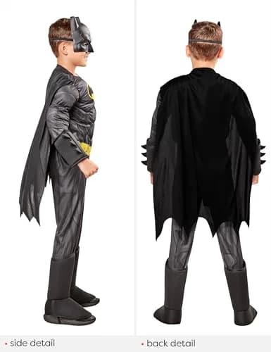 Rubies DC Comics Batman Deluxe Muscle Chest Costume for Kids, Boys Small (4-6 Years) | Officially Licensed Superhero Outfit thumbnail 2