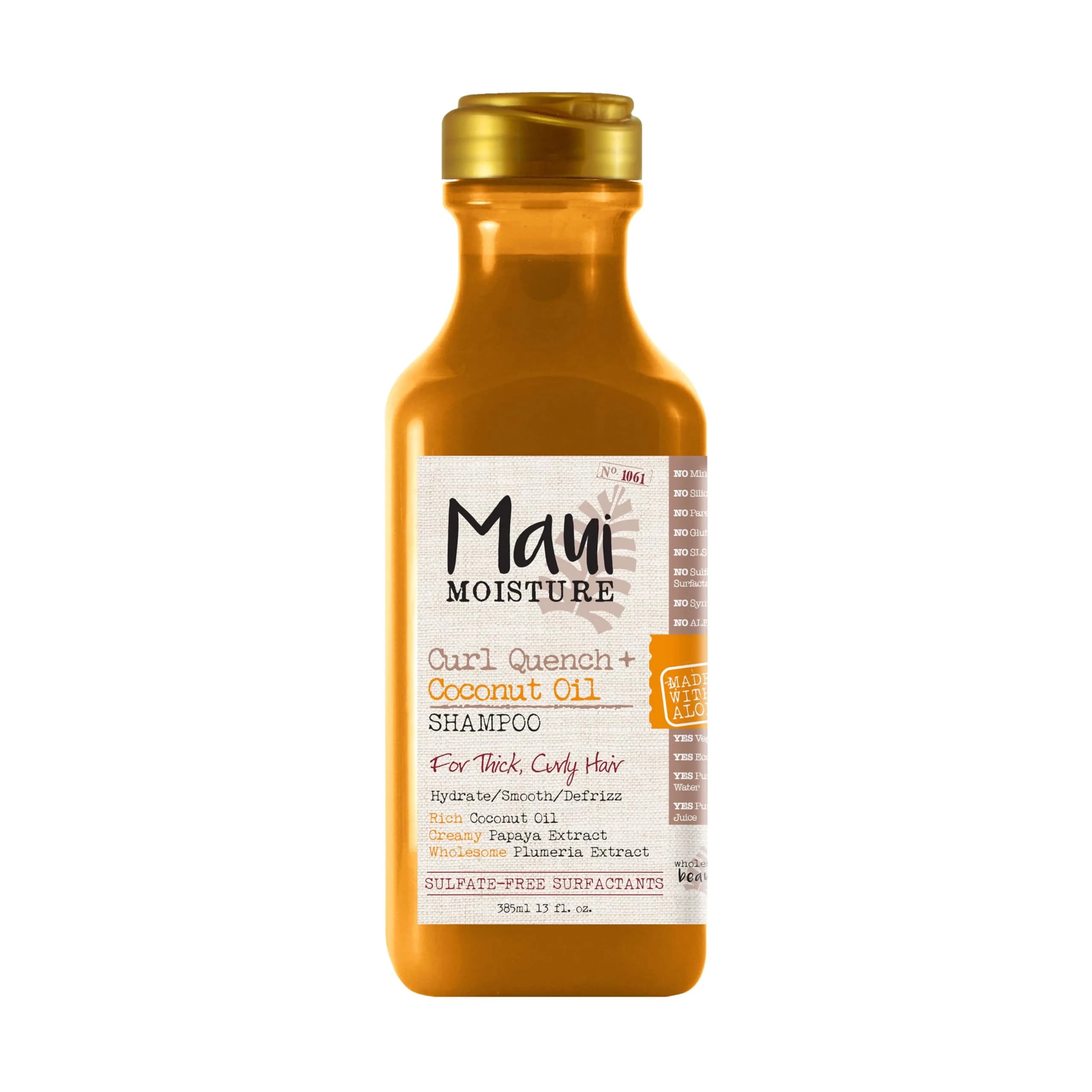 Maui Moisture Curl Quench Coconut Oil Shampoo 384ml (13 fl Oz) | Hydrates & Defines Tight Curls - main product image