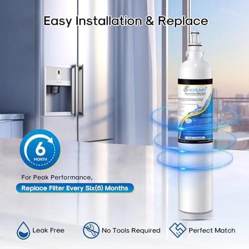 EXCELPURE Water Filter Replacement for LG LT600P | NSF Certified 2 Pack, 0.5 Micron, Removes 99.99% Sediment & Particles thumbnail 6