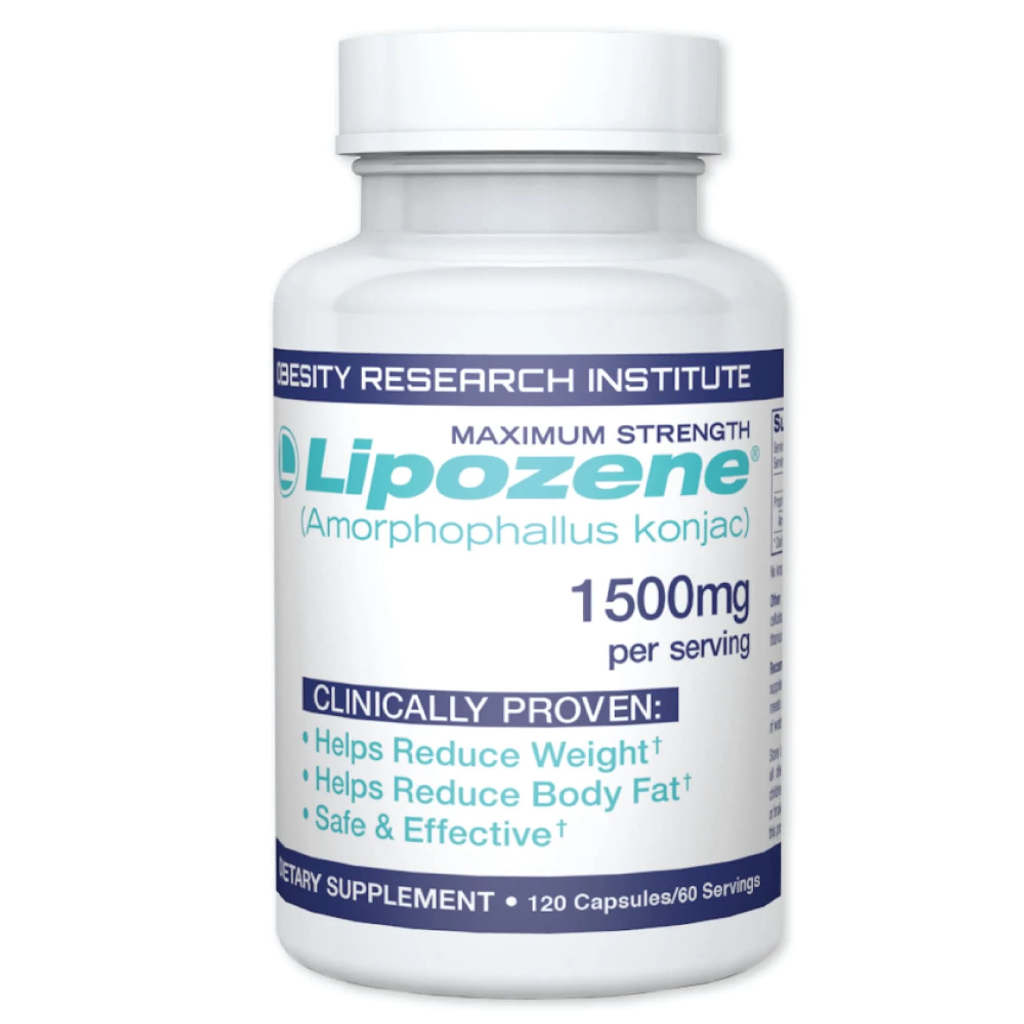 Lipozene MEGA Bottle - 120 Capsules | Largest Appetite Suppressant Size, Supports Fat Loss - main product image