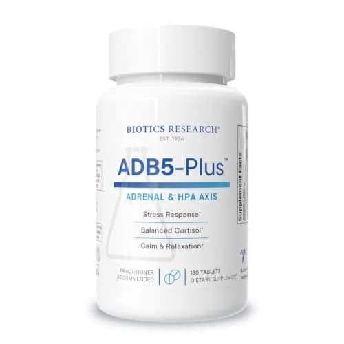 BIOTICS RESEARCH ADB5-Plus Supplement Support Healthy Adrenal Gland 180Tabs | Supports Stress Response & Energy thumbnail 1