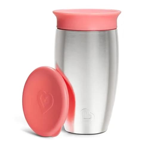 Munchkin Stainless Steel Miracle 360 Sippy Cup 296ml (10 Ounce) | Spill-Proof Toddler Cup with Insulated Design thumbnail 7