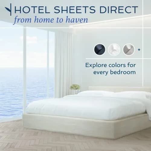 Hotel Sheets Direct White Bamboo Viscose Sheet Set King Size | Cooling, Breathable, Moisture-Wicking Luxury Bedding thumbnail 9