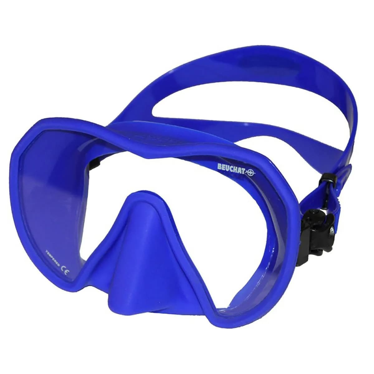 Beuchat Maxlux S Frameless Dive Mask Ultra Blue | Panoramic Vision & Low Volume - main product image