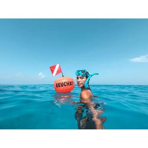 Beuchat Maxlux S Frameless Dive Mask Ultra Blue | Panoramic Vision & Low Volume thumbnail 3