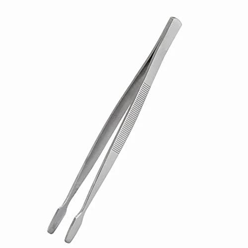 BinaryABC Stamp Tweezers & Stamp Tongs 114mm | Nickel Plated Steel for Philately thumbnail 3