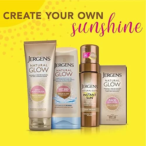 Jergens Natural Glow In Shower Lotion, Self Tanner, Medium To Deep, 222ml (7.5 Fl Oz) | Gradual Color Development thumbnail 6