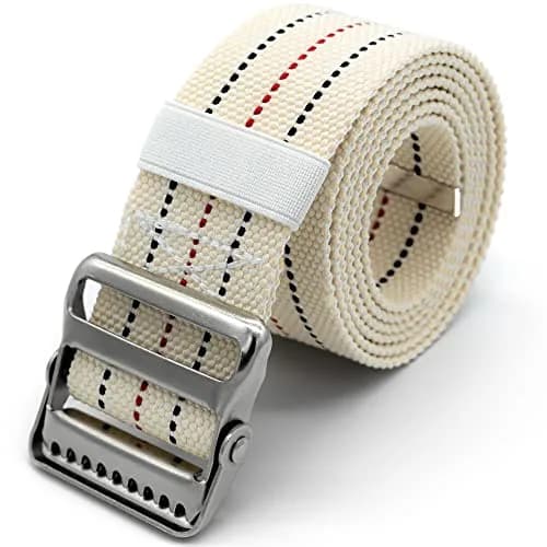 LiftAid Transfer and Gait Belt 60 Inch with Metal Buckle and Loop | Walking, Standing and Transfer Assist Aid for Seniors, Elderly Patients, Caregiver, Nurse, Therapist (Beige) thumbnail 1