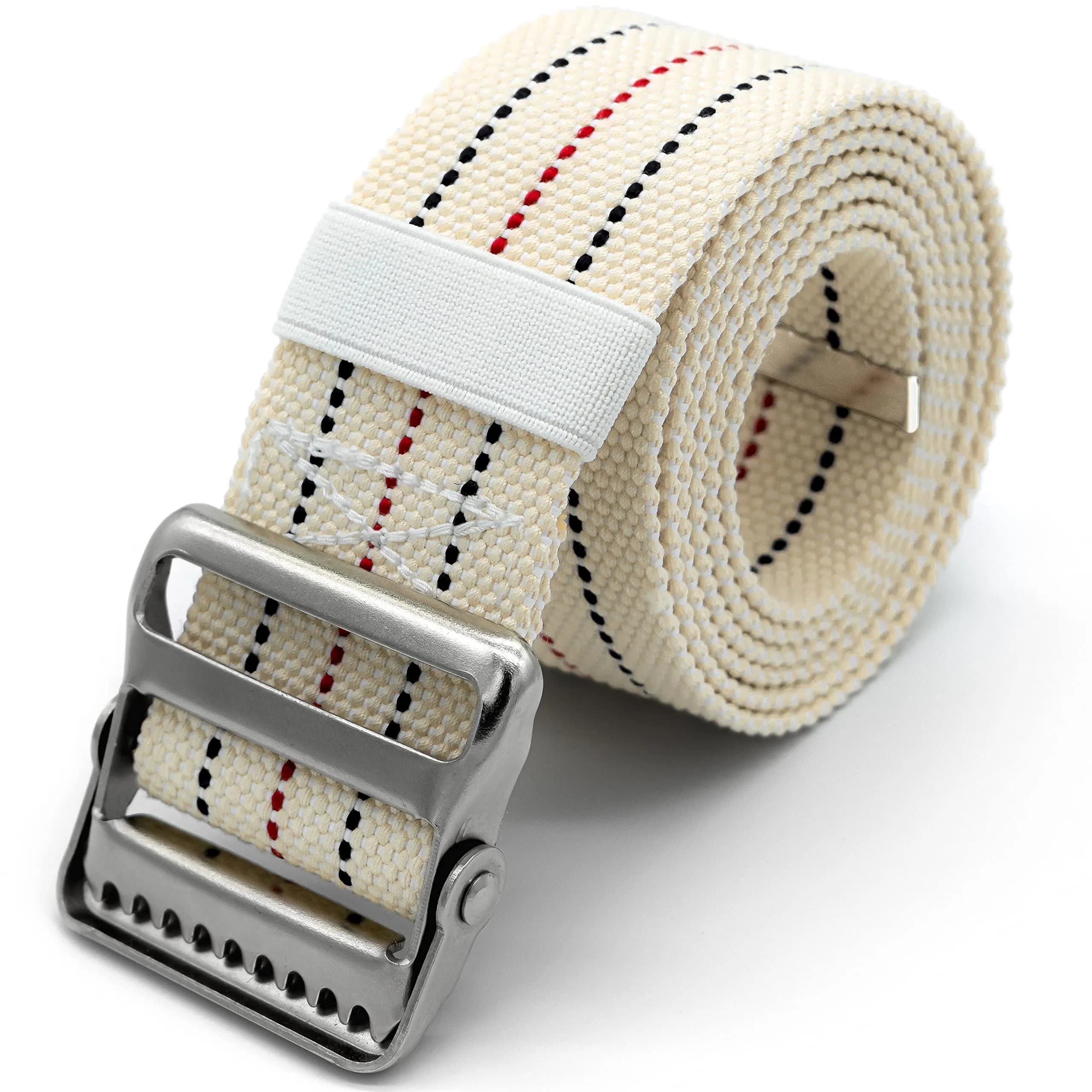 LiftAid Transfer and Gait Belt 60 Inch with Metal Buckle and Loop | Walking, Standing and Transfer Assist Aid for Seniors, Elderly Patients, Caregiver, Nurse, Therapist (Beige)