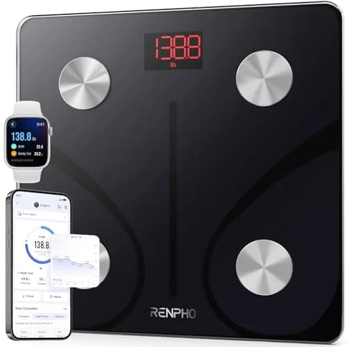 RENPHO Smart Body Fat Scale 180 kg (400 lbs) | Syncs with Fitness Apps thumbnail 1