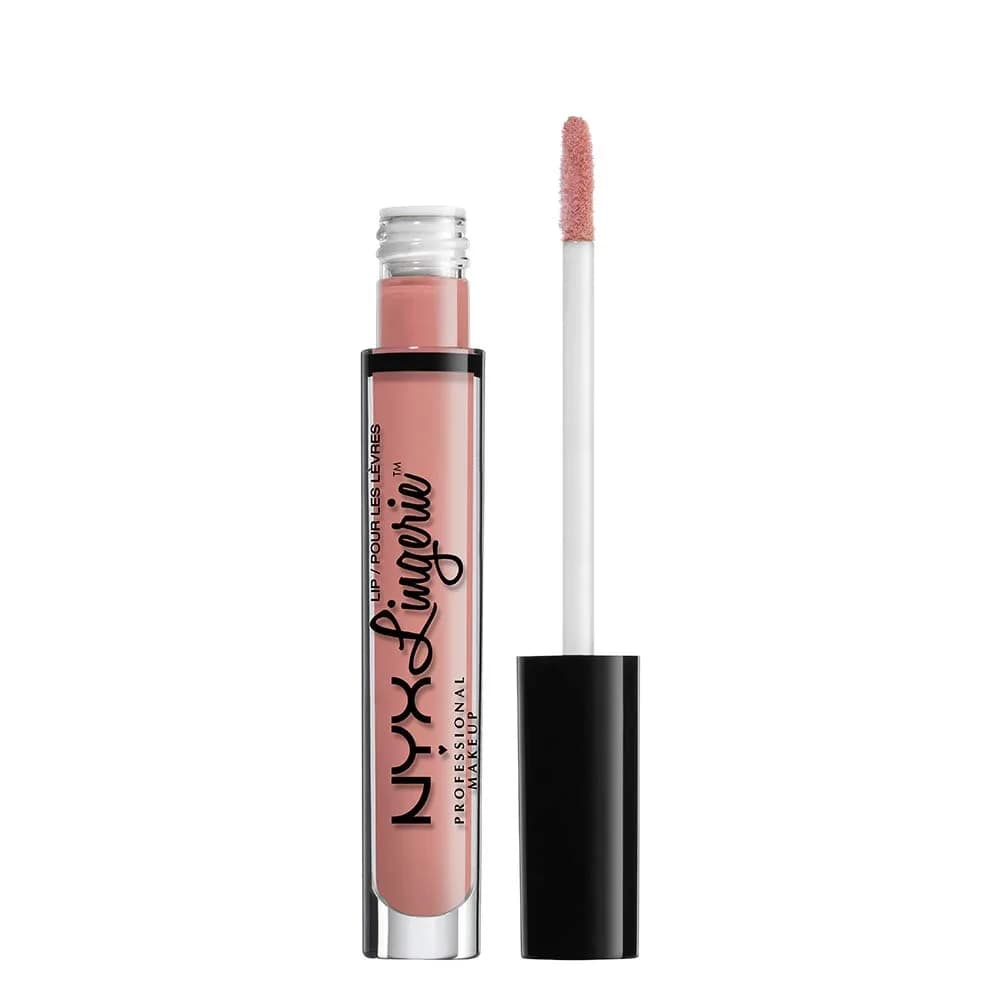 NYX PROFESSIONAL MAKEUP Lip Lingerie Matte Liquid Lipstick - Silk Indulgent 3.8ml (0.13 Fl Oz) | Plush Nude Hues for a Matte Pout