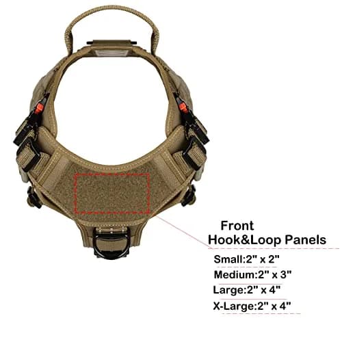 ICEFANG Tactical Dog Harness for Medium Dogs, Reflective No-Pull Vest with Control Handle & Molle System, 25"-31" Chest | 1050D Nylon, Alloy Metal Buckles thumbnail 5