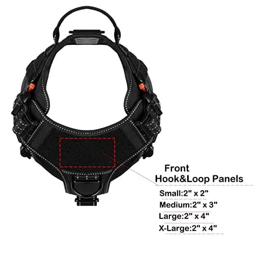 ICEFANG Tactical Dog Harness for Medium Dogs, Black | 1050D Nylon, Alloy Metal Buckles, MOLLE System thumbnail 5