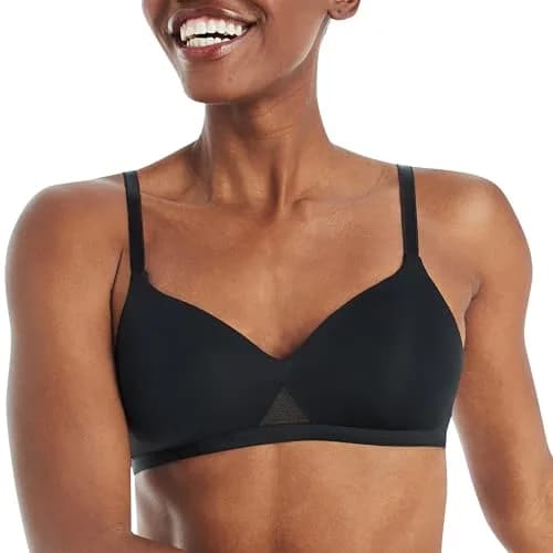 Hanes Womens Oh So Light Foam Comfortflex Fit Wirefree Bra Large | Silky, Lightweight, Full Coverage thumbnail 1