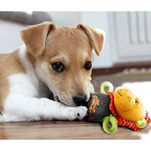 Gigwi Plush Friends Puffy Animal Lion | 24cm Soft Toy for Dogs & Kids thumbnail 2