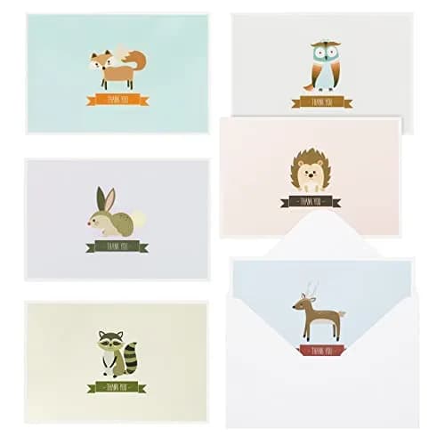 Best Paper Greetings 48 Pack Cute Forest Animal Thank You Cards | Whimsical Woodland Designs for All Occasions thumbnail 1