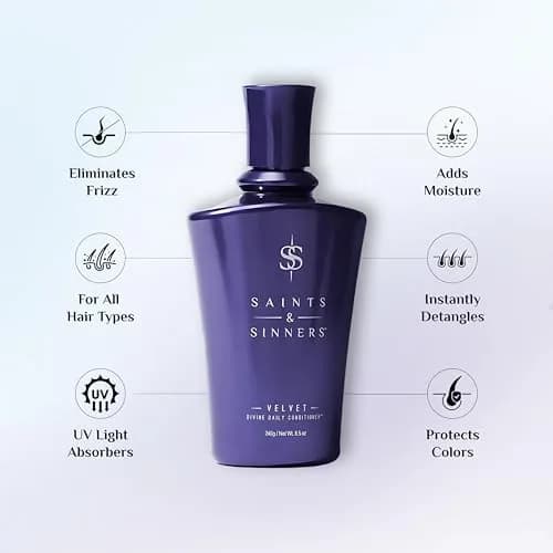 Saints & Sinners Velvet Divine Daily Conditioner 8.5 oz | Repairs & Eliminates Frizz thumbnail 2